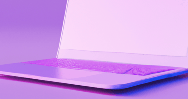 3D render of a laptop.
