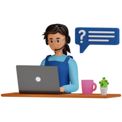 3D render of a person with medium complexion skin, with a shirt, overalls, and headset, at their desk to visualize Intro CRM's fractional SDR service 3D render of a person with medium complexion skin, with a shirt, overalls, and headset, at their desk to visualize Intro CRM's fractional SDR service