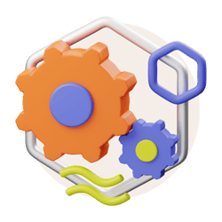 Render of gears and abstract shapes Render of gears and abstract shapes