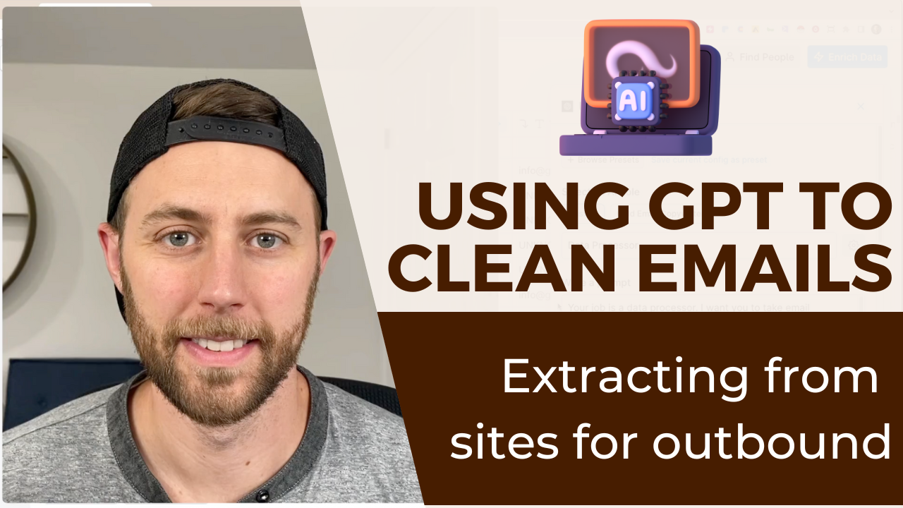 Using GPT to clean emails: Extracting from sites for outbound