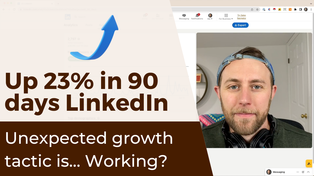 Unexpectedly up 23% in 90 days on LinkedIn